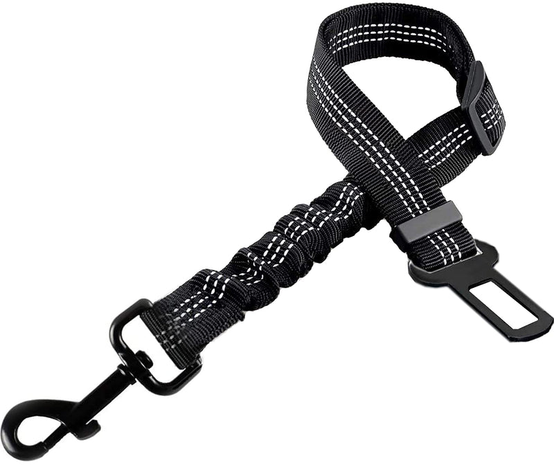 HIZOFY Dog Seat Belt for Car- Elastic Buckle Dog Car Seat Belts-Adjustable Dog Car Harness Seatbelt with Elastic Bungee Buffer- Car Seat Belt for Dogs Cats Pets in Car For Small Dogs & Puppies (Black) - PawsPlanet Australia