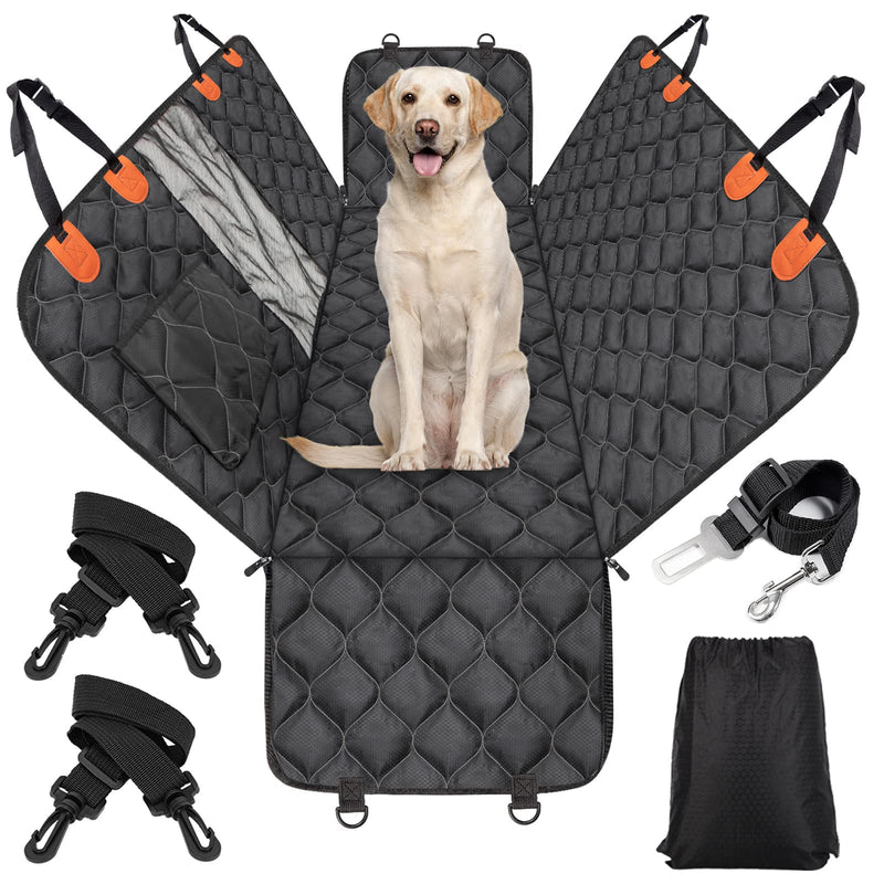 Dog Car Seat Cover Waterproof JOEJOY Dog Car Hammock With Mesh Window And Side Flaps, Back Seat Dog Cover For Dogs Scratch Proof Nonslip Pet Seat Protector Cover For Most Cars/SUV - PawsPlanet Australia