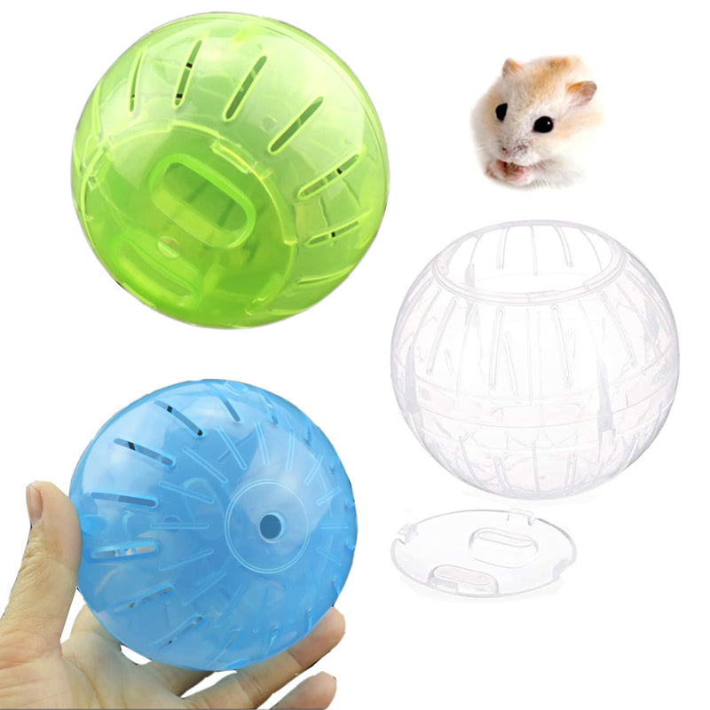 Tianher Hamster Running Ball, 3 Pcs Hamster Fitness Ball Exercise Balls Wheel Silent Gerbil Mini Jogging Running Balls for Chinchillas Guinea Pigs Animals Dwarf Hamster Small Pet. - PawsPlanet Australia