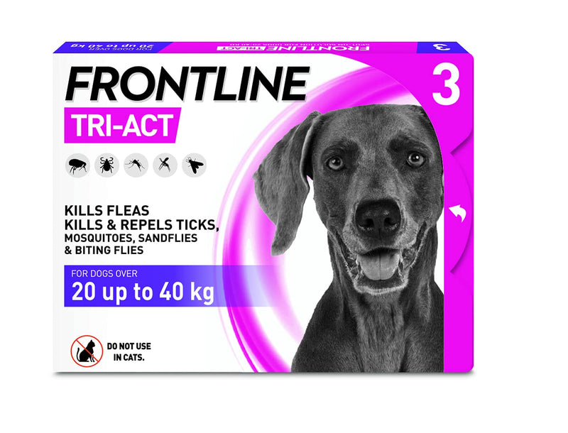 Frontline Tri-Act Spot-On Flea Treatment For Dogs 20-40kg - PawsPlanet Australia