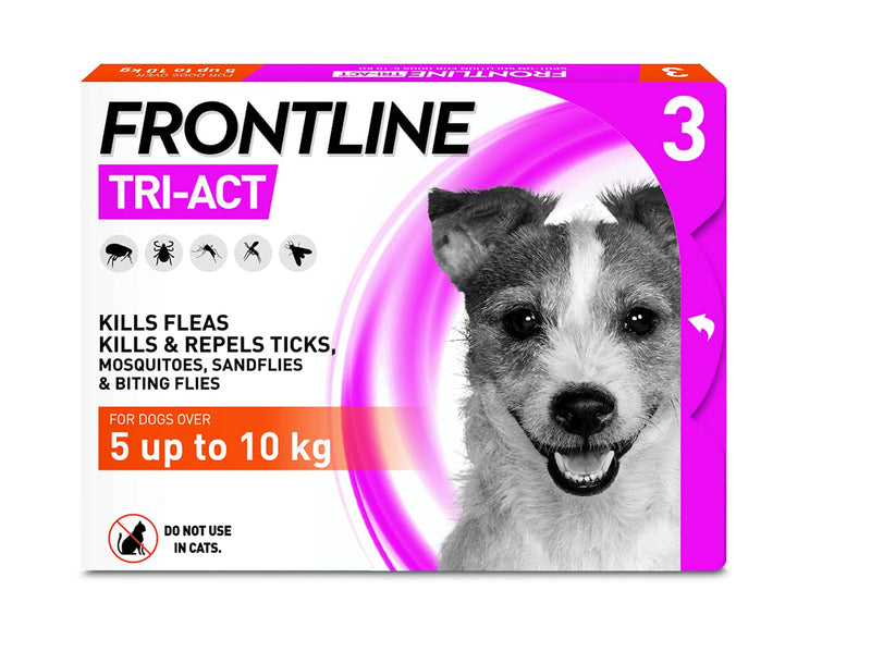 Frontline Tri-Act Spot-On Flea Treatment For Dogs 5-10kg - PawsPlanet Australia