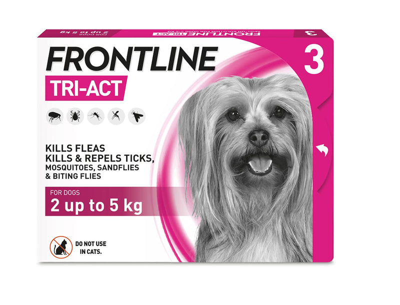 Frontline Tri-Act Spot-On Flea Treatment For Dogs 2-5kg - PawsPlanet Australia