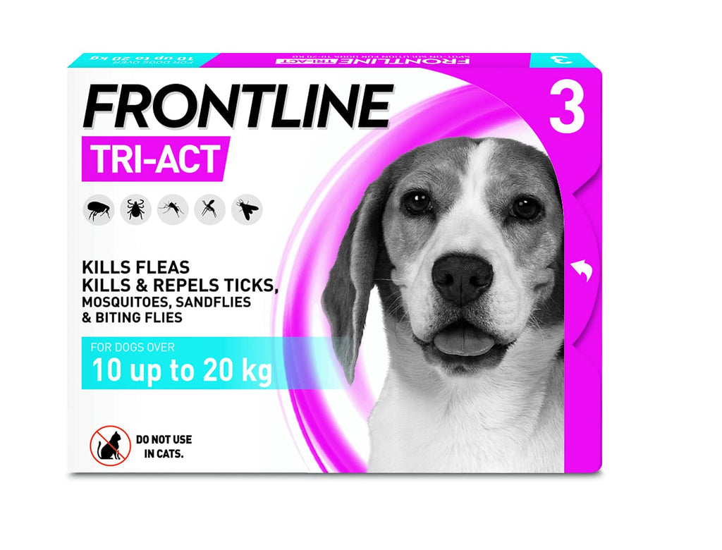 Frontline Tri-Act Spot-On Flea Treatment For Dogs 10-20kg - PawsPlanet Australia