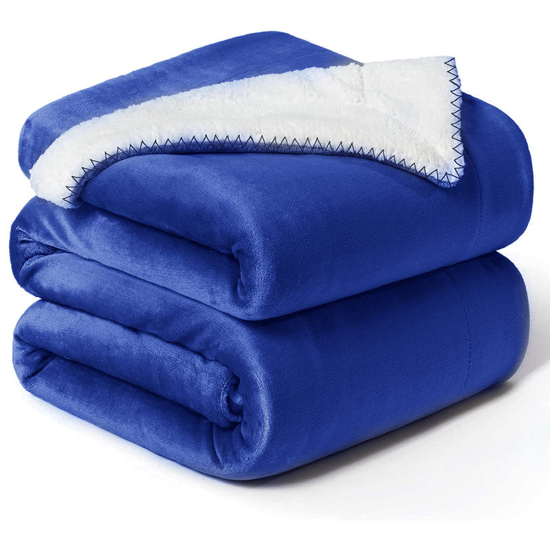 Waterproof Dog Blanket, Fluffy Pee Proof pet Blanket for Couch Bed Protection Washable Reversible Pet Fleece Sherpa Throw Blanket Furniture Protector Blue(60×80cm) 60x80 cm (Pack of 1) - PawsPlanet Australia