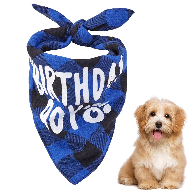 OmeHoin Dog Birthday Bandana, Dog Birthday Bandanas Triangle Scarf for Small, Medium, Large Dogs Puppy Birthday (Blue) Blue - PawsPlanet Australia