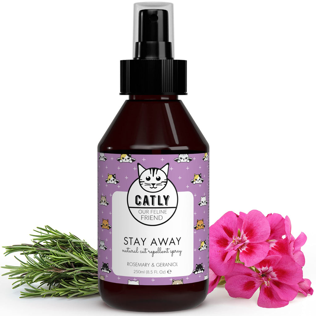 Catly Stay Away: Cat Repellent Spray - A Humane Garden Cat Deterrent Spray & Cat Repellant Garden - Ideal Cat Urine Repellent Cat Spray for Garden Furniture Sets - Alternative to Cat Scarers, 250ml - PawsPlanet Australia