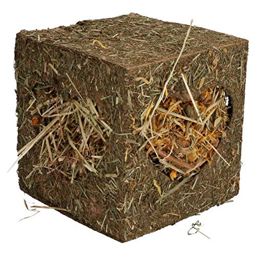 AB Tools Small Animal Guinea, Rabbits Boredom Breaker Large Hay Cube 20x20x20cm - PawsPlanet Australia