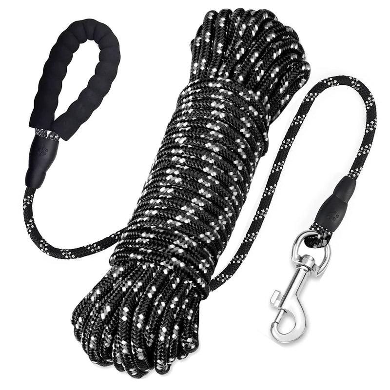 Dog Training Lead,Long Leads Rope Nylon Floatable Long Reflective Recall Dog Training Rope with Comfortable Handle for Hiking,Camping,Walking (33FT/10M) 33FT/10M - PawsPlanet Australia