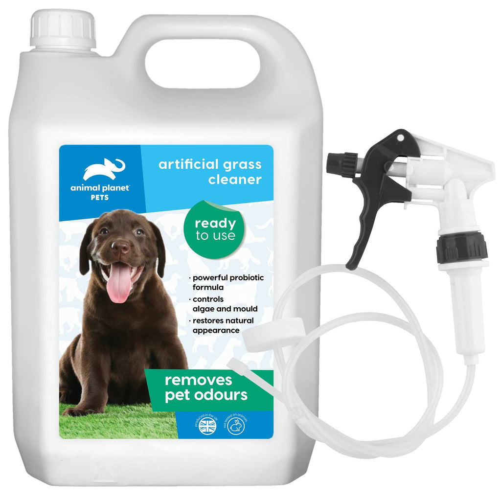 Animal Planet 5 Litre Probiotic Artificial Grass Cleaner with Deodoriser - added long hose trigger by Assured Products - PawsPlanet Australia