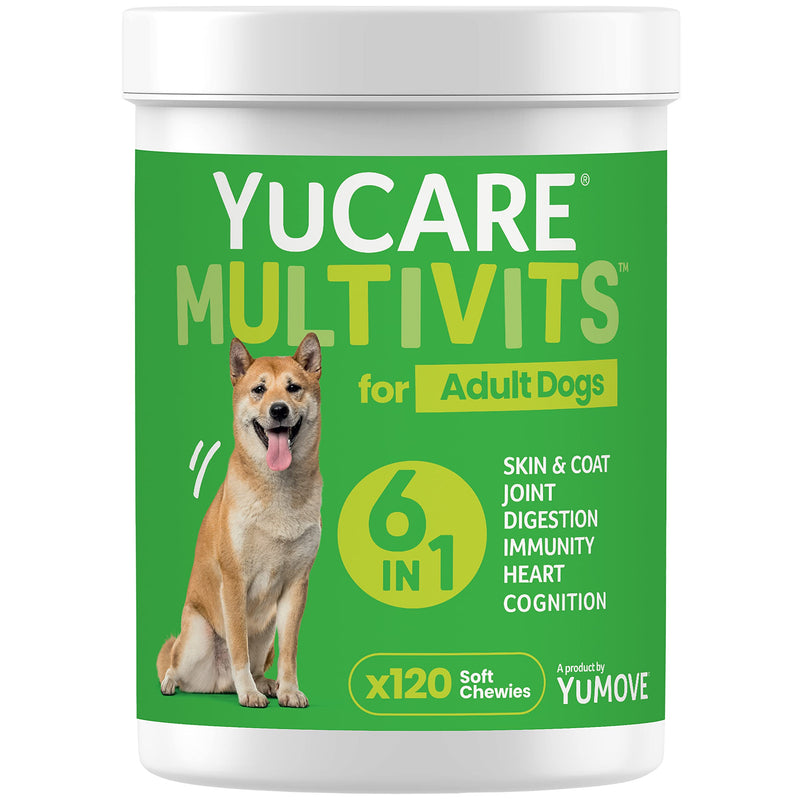 YuCARE MultiVits Supplement for Adult Dogs | 6-in-1 Daily Vitamins for Dogs Aged 4 to 7 | 120 Multivitamin Chew - PawsPlanet Australia