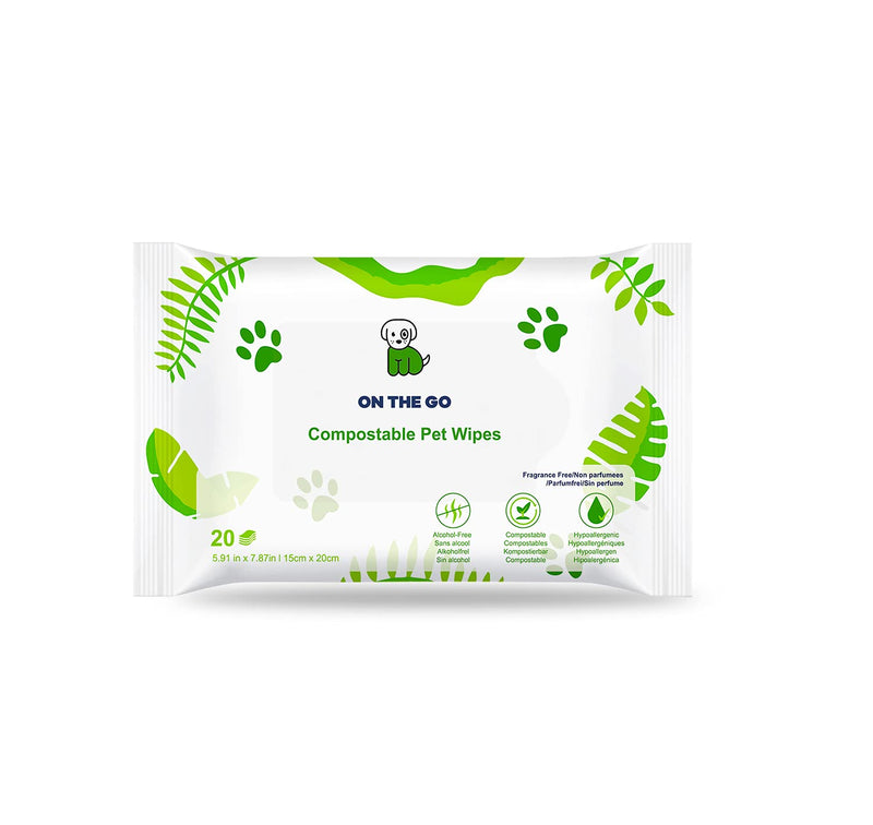 PANMER Pet Dog Wipes For All Pets Eco-Friendly Hypoallergenic Unscented Cleaning Wipes (20 Travel) 20 Travel - PawsPlanet Australia