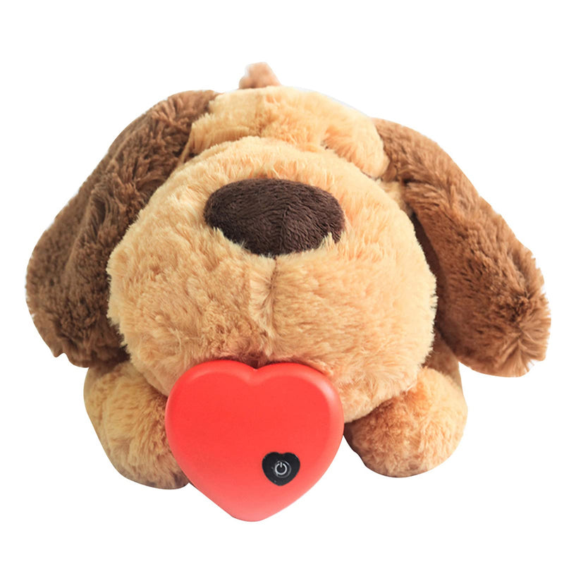 Puppy Toy with Heartbeat, Puppies Separation Anxiety Dog Toy Soft Plush Sleeping Buddy Behavioral Aid Toy Puppy Heart Beat Toy for Puppies Dog Pet (Dog) - PawsPlanet Australia