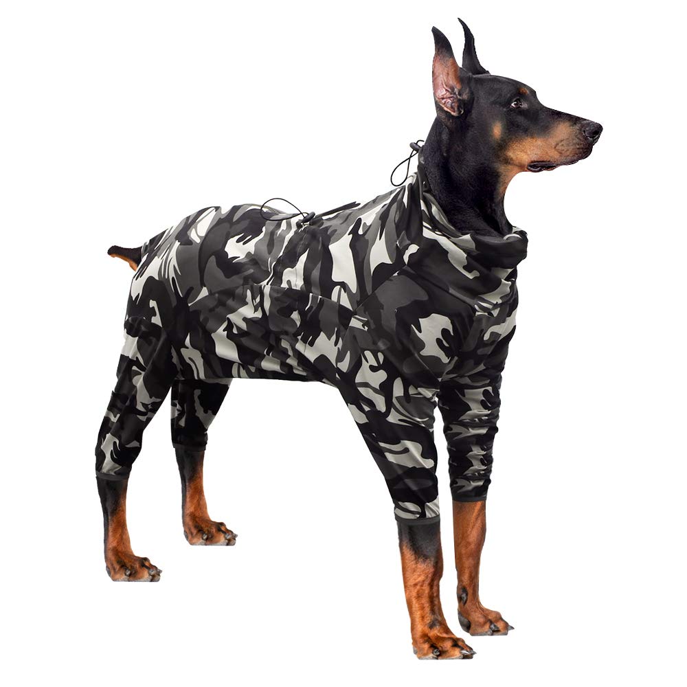 LIANZIMAU Dog Recovery Suit Onesie With Legs Long Sleeves Breathable Protect Wound Cone Alternative Surgical Vest After Surgery Pyjamas For Female Male Dogs X-Small (Pack of 1) Camouflage - PawsPlanet Australia