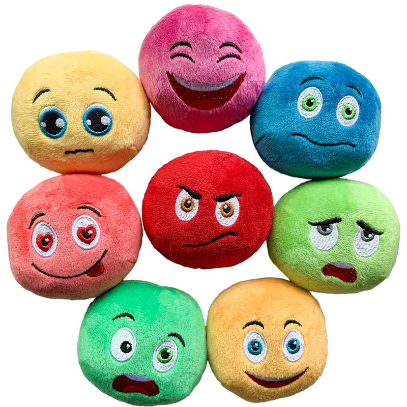 Dog Toys, 8 Pack Soft Stuffed Plush Balls Pet Chew Squeake Toy , Interactive Fetch Play for Small Medium Pets - PawsPlanet Australia
