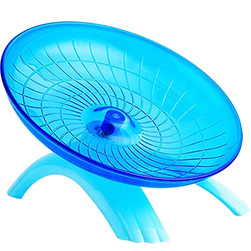 Uoeo Hamster Flying Saucer Silent Running Exercise Wheel Flying Saucer Hamster Running Wheel for Hamsters, Gerbils, Rat and Other Small Animals, Blue - PawsPlanet Australia