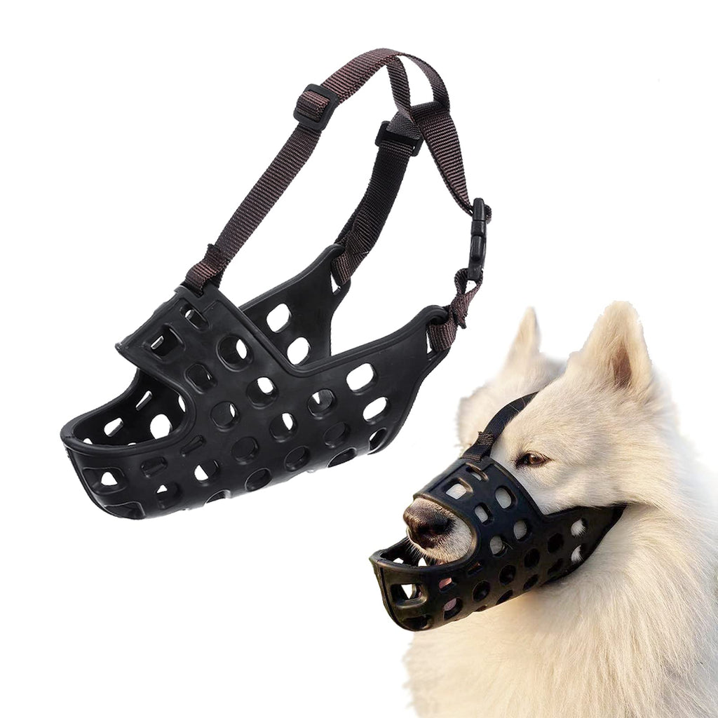TANDD Dog Muzzle, Soft Basket Muzzle for Dogs, Prevents Biting, Chewing and Licking, Allows Panting and Drinking - Black, Size XS (15-18cm) Size XS (15-18cm) - PawsPlanet Australia