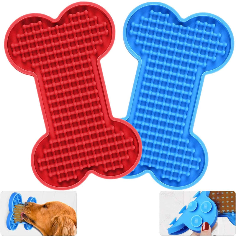 Zacro Petbank Lick Mats for Dogs - 2 Pack Lick Pad for Dogs Pet, Dog Washing Distraction Device, Anxiety Reducer Slow Feeder for Pet Food, Yogurt, Peanut Butter, Dog Bathing, Grooming and Training - PawsPlanet Australia