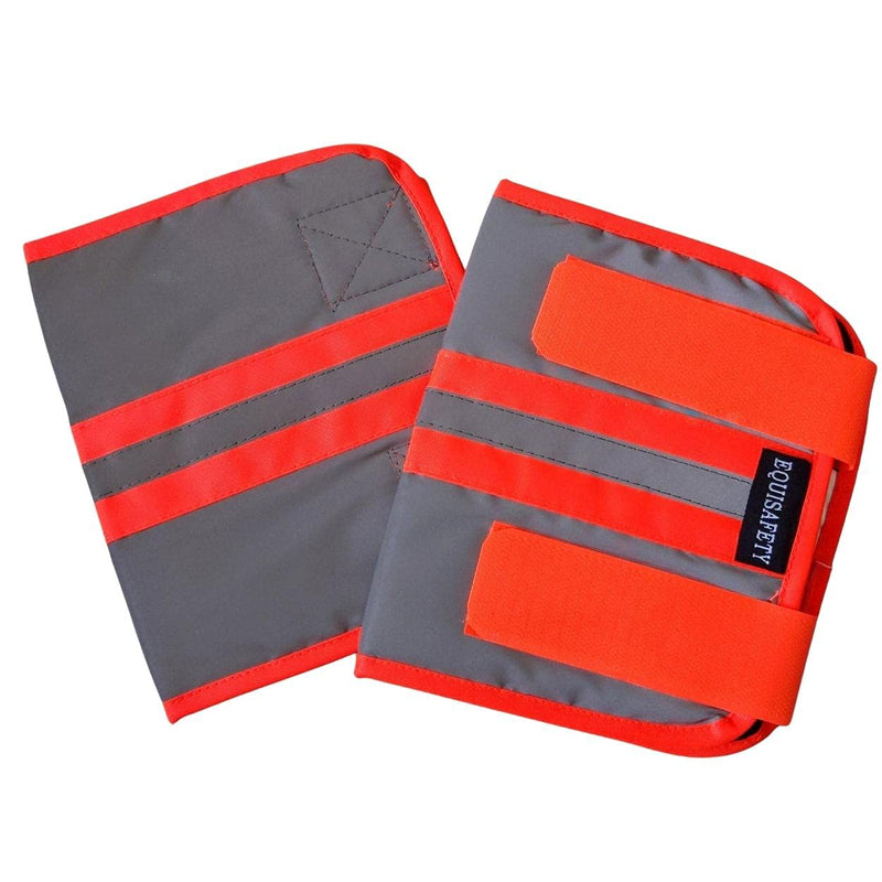 Equisafety Mercury Reflective Hi Vis Leg Boots for Horses - Red/orange - PawsPlanet Australia