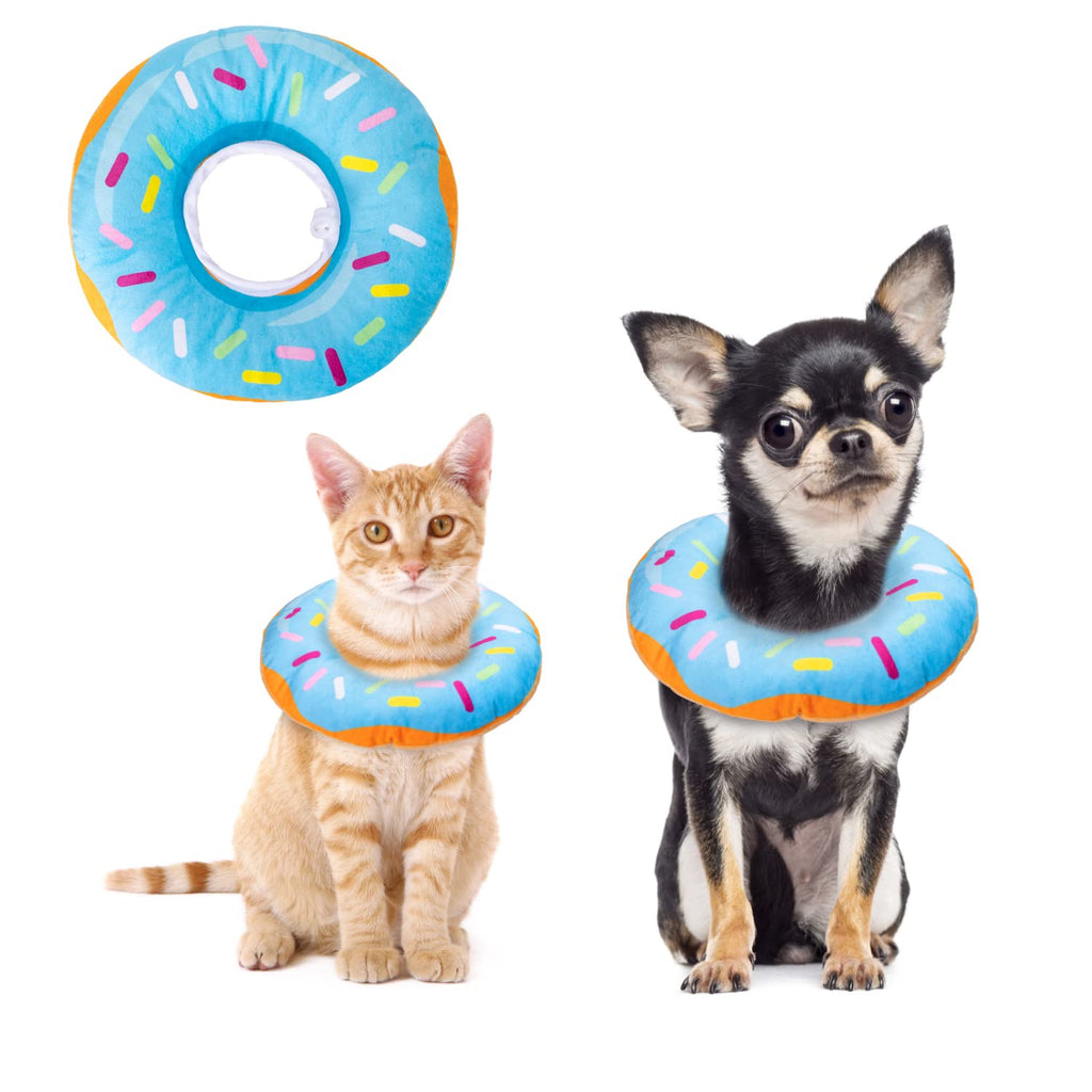 Nobleza Cat Cone Collar Soft, Adjustable Cute Donut Pet Recovery Collar for Wound Healing, Comfy Alternative Elizabethan Collar Medical Neck Pillow After Surgery Inner diameter: 7.5cm, outer diameter: 22cm - PawsPlanet Australia