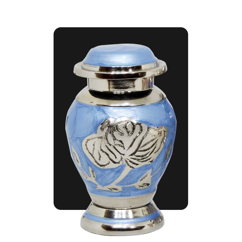 Blue Rose Urn Keepsake - Small Cremation Urn for Ashes with Premium Box & Bag - Memorial Urn for Human Ashes - Honour Your Loved One with Mini Urn Blue - Perfect Funeral Urn for Adults & Infants - PawsPlanet Australia
