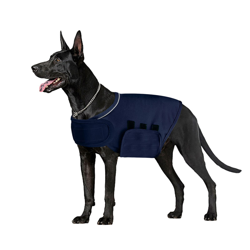 Banooo Dog Anxiety Shirt, Pressue Release Puppy Calming Coat, Breathable Dog Stress Relief Vest Wrap for Thunderstorm, Fireworks or Veterinarian Visits (X-Small, Blue) X-Small - PawsPlanet Australia