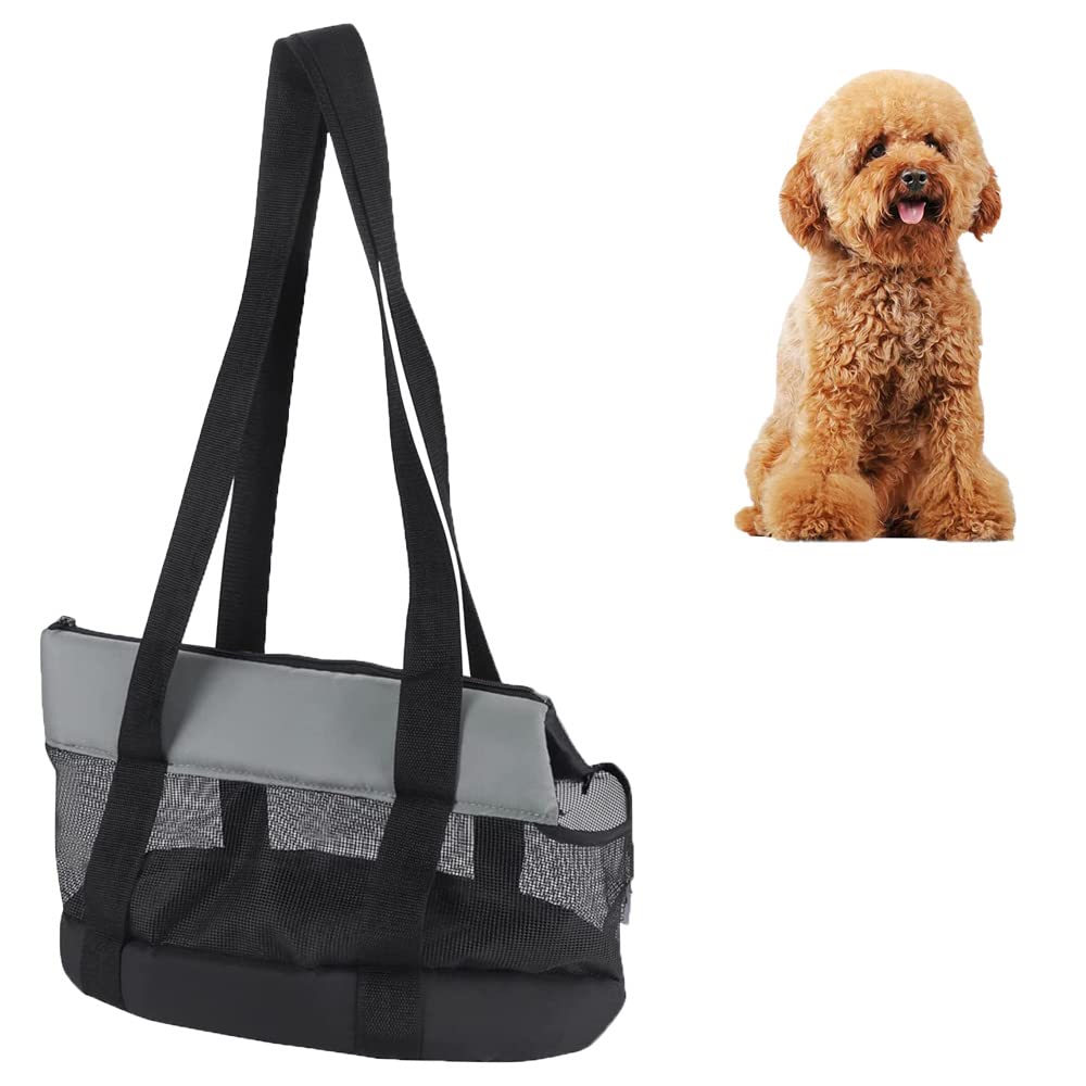 ITODA Head-out Cat Dog Carrier Bag Travel Shoulder Bag FoldableHandbag Breathable Panoramic Vision Pet Carrying Bag Portable Pet Travel Shopping Bag Carrier Purse for Puppy Small Dogs Cats (Black) Black - PawsPlanet Australia