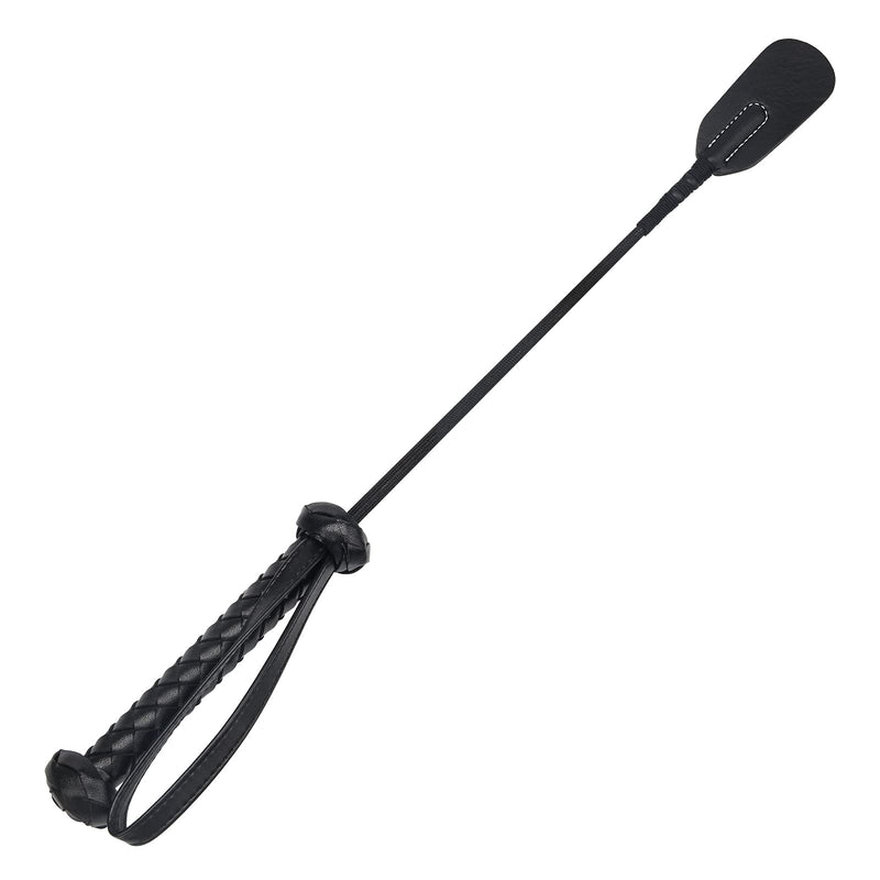 Zhichengbosi 45 CM / 17.7 INCH Horse Riding Crop, Black Faux Leather Horse Whips for Horse Outdoor Training - PawsPlanet Australia