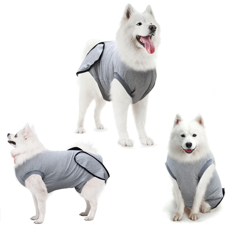 HomdMarket Recovery Suit Dog after Surgery, Pet Cone E-Collar Bandages Alternative Recovery Vest, Cat Recovery Shirt Abdominal Wound Protector (XS, Grey) XS - PawsPlanet Australia