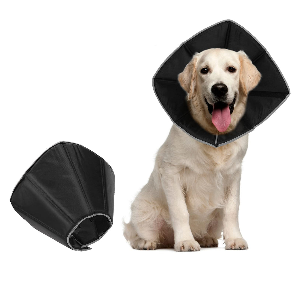 Yideng Dog Cone Collar for Surgery, Soft Elizabethan Collar with Adjustable Buckle Pet Recovery Collar with Reflective Design Pet Protective Collar E-Collar for Dog Cat Recovery from Surgery (M) M - PawsPlanet Australia