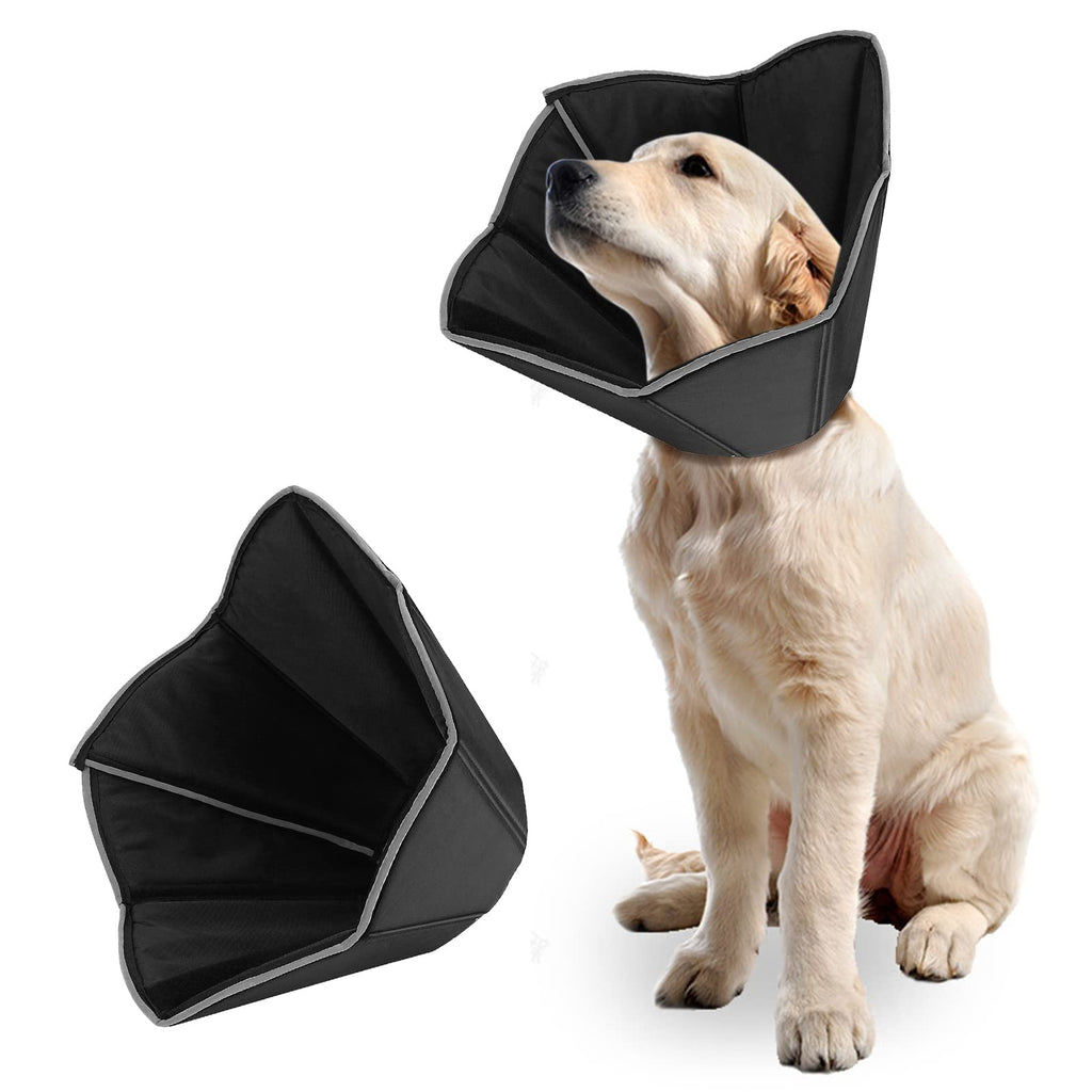 Yideng Dog Cone Collar for Surgery, Soft Elizabethan Collar with Adjustable Buckle Pet Recovery Collar with Reflective Design Pet Protective Collar E-Collar for Dog Cat Recovery from Surgery (XL) XL - PawsPlanet Australia