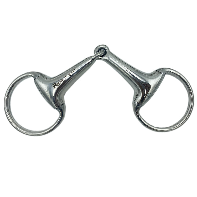 Royalian Equestrian Horse D-Ring Stainless Steel Bit Comfort Loose Strong Snaffle Equine All Purposes Non-Crooked Jointed Mor (5.5") 5.5" - PawsPlanet Australia