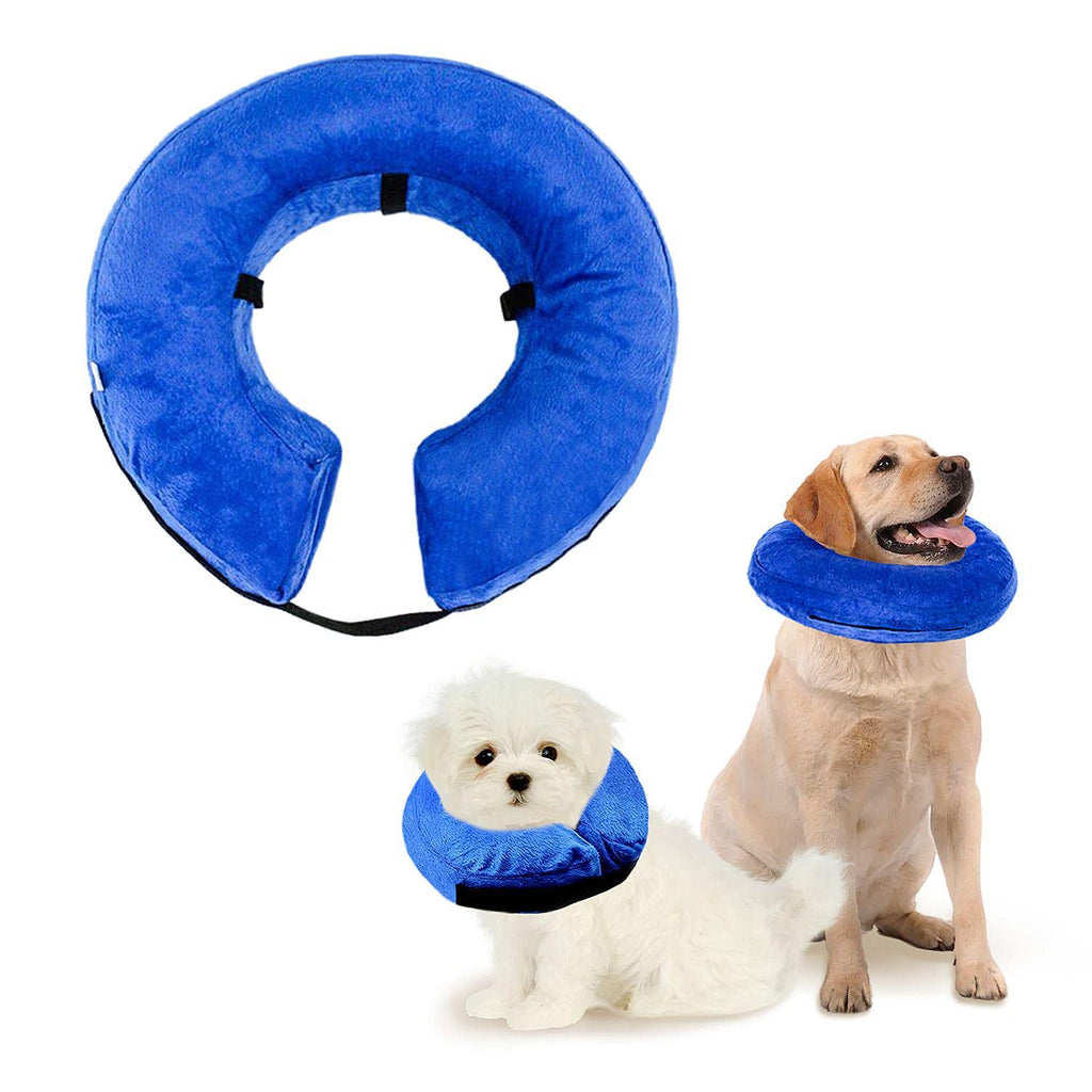 QEEQPF Inflatable pet protective sleeve, washable protective collar for small dogs and cats, soft pet recovery collar with adjustable buckle. (S) S - PawsPlanet Australia