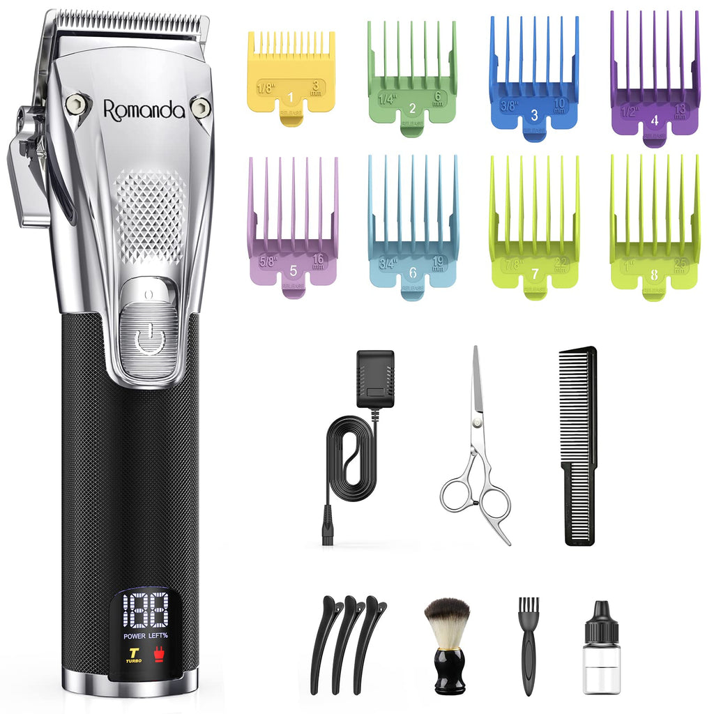 Dog Clippers, Cordless Dog Grooming Clippers Low Noise, Rechargeable Professional Electric Grooming Clippers Kit with Shears and Comb for Dogs, Cats and Other Pets - PawsPlanet Australia