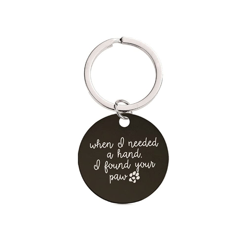 Happy Birthday Gifts for Dogs Cats Pet Bereavement Gifts for Women Men Pet Owners Dog Cat Tag - When I Needed a Hand I Found Your Paw Keyring - PawsPlanet Australia