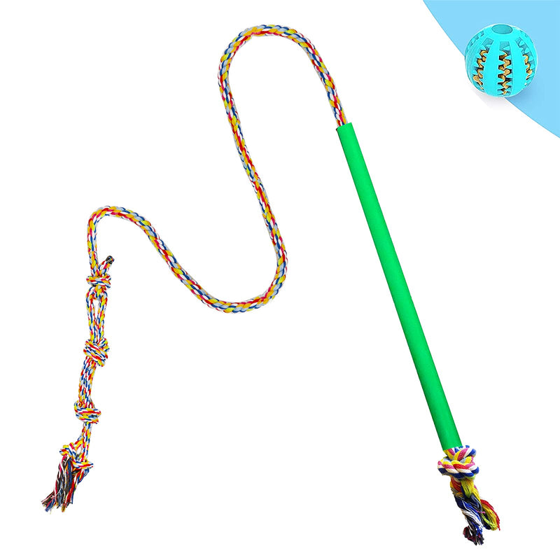 Flirt Pole Dogs,Interactive Dog Toys Dog Toy Stick,Dog Chew Toy Rope for Chewing &Training Small Medium Large Dogs Pulling, Chasing, Chewing, Training, Exercising,ROPE-67in - PawsPlanet Australia