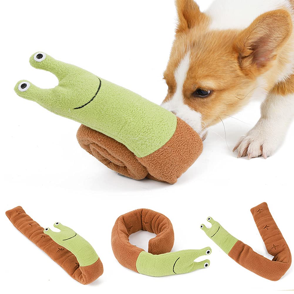 Dog Toys for Boredom, Squeaky Dog Toys Snail Interactive Dog Chew Toys for Small Medium Dogs, Plush Dog Toys for Relieving Stress, Foraging Instinct Training - PawsPlanet Australia