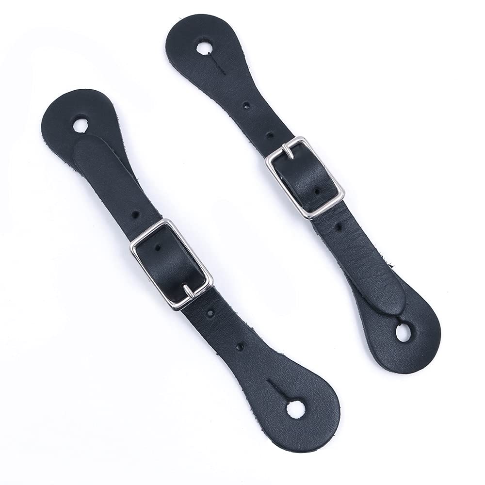 Namvo 2Pcs Spur Straps Leather with Alloy Buckle Western for Horse Spur Horse Riding Safety Equipment - PawsPlanet Australia