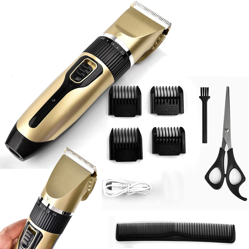 Dog Grooming Kit Clippers, Low Noise, Rechargeable, Cordless, Pet Hair Thick Coats Clippers Trimmers Set, Suitable for Dogs, Cats, and Other Pets - PawsPlanet Australia