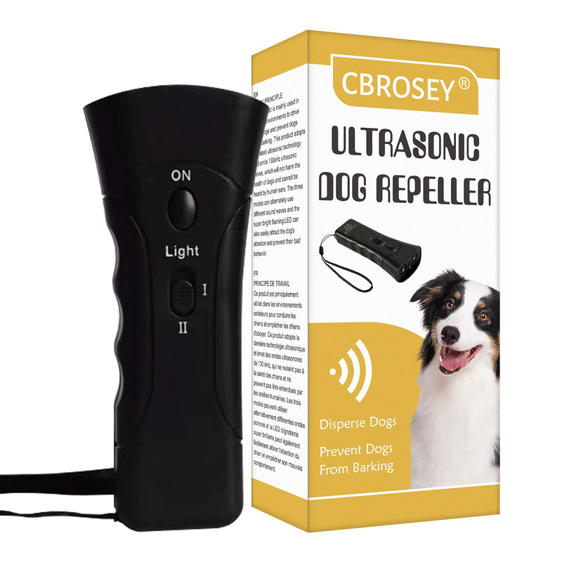 CBROSEY Dog Ultrasonic Repeller,Anti Barking Device,Dog Barking Deterrent Devices,Anti Dog Barking Training Tool With LED Flashlight - PawsPlanet Australia