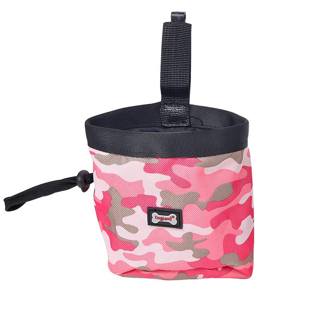 JZK Pink pet dog treat pouch bag, pet treat training bag with adjustable drawstring buckle, pet puppy treat snack bags for dog cat training feeding - PawsPlanet Australia