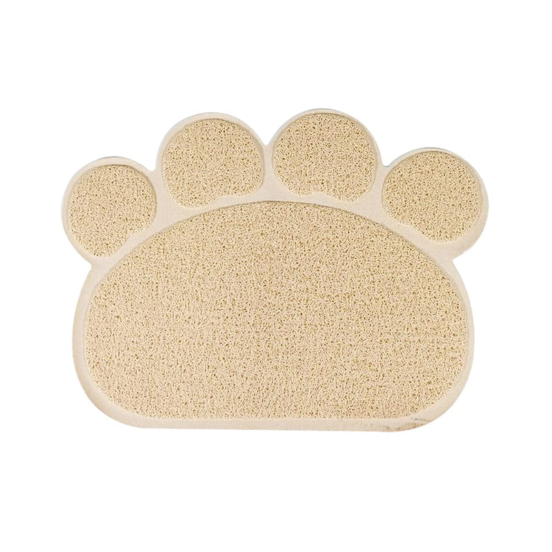 Pet Feeding Mat, Non Slip Waterproof Bowl Mat for Dog and Cat, 30 * 37cm(11.8 * 14.6inch) (Beige) Beige - PawsPlanet Australia