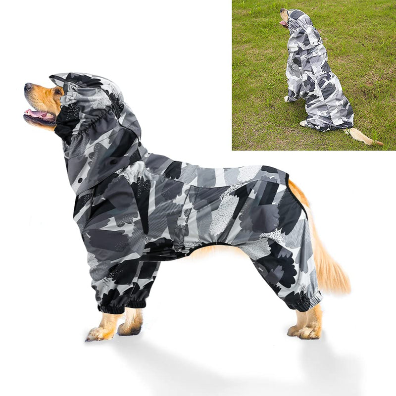 Dog Raincoats Waterproof, Dog Hooded Rain coats with Leg, Pet Raincoat Dog Jacket Waterproof, Dog Clothes Lightweight Adjustable Outdoor Rain Poncho Rain Gear Jumpsuit for Puppy Dogs - Dog Coat XXXL S - PawsPlanet Australia