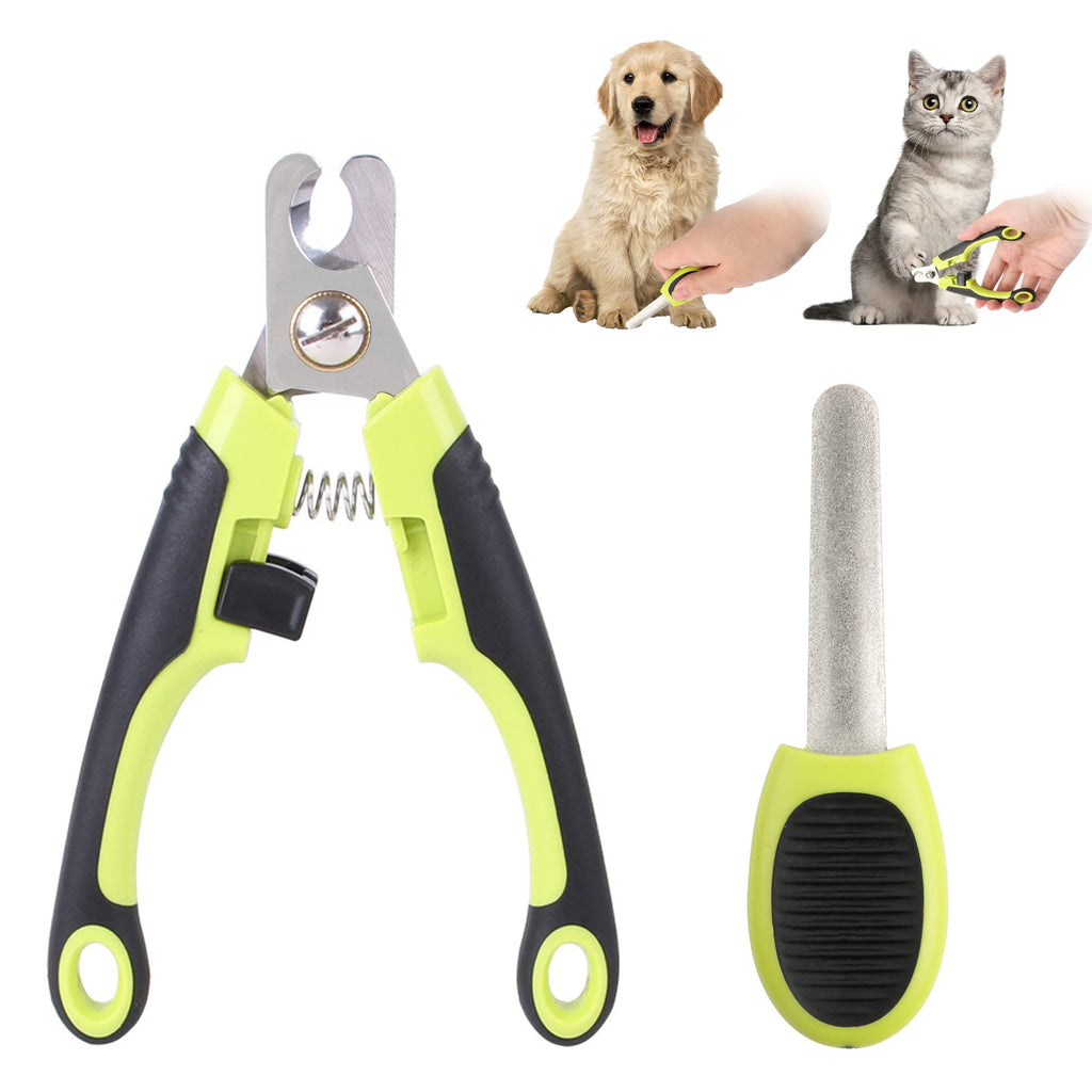 Aedcbaide Pet Nail Clippers, Professional Dog & Cat Pets Nail Clippers, Pet Nail Scissor, Claw Trimmer with Nail File, for Large and Small Animals, Tiny Dog, Rabbit, Cats - PawsPlanet Australia