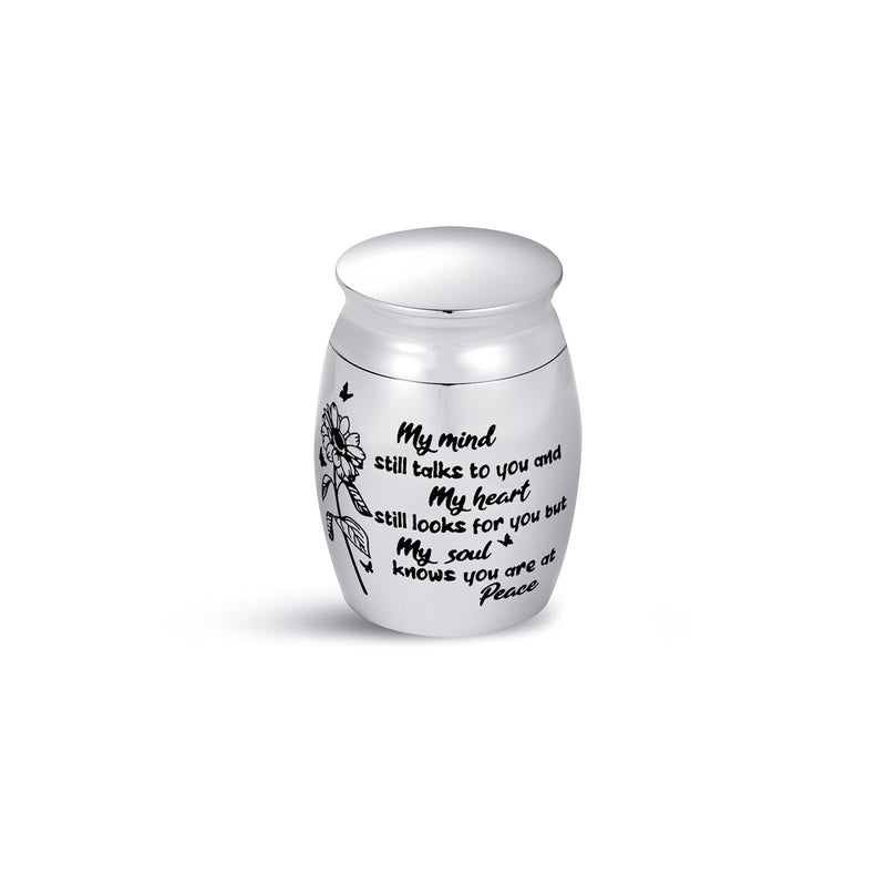 Mini Urn for Ashes My Mind still Talks to You My Heart still Looks for You but My Soul knows You are at Peace My mind still talks to you - PawsPlanet Australia