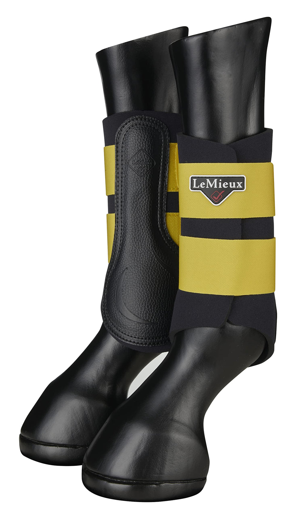 LeMieux Grafter Brushing Horse Boots Pair in Dijon - Highly Durable, Soft, Lightweight & Breathable - Equestrian Protection Footwear - Small - PawsPlanet Australia