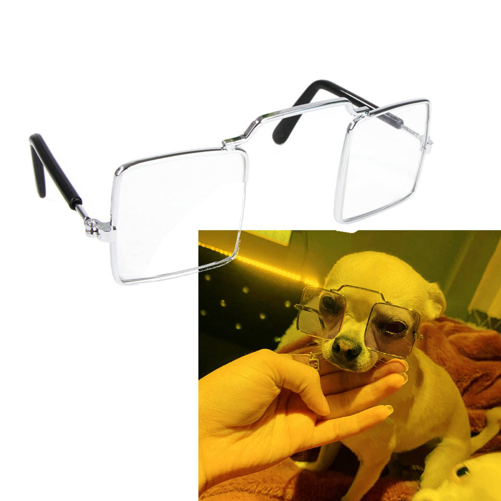 Internet celebrity classic Cat Dog Sunglasses Pet Eye Protection Anti-uv Goggles Square Metal Waterproof Windproof Glasses for Cats - PawsPlanet Australia