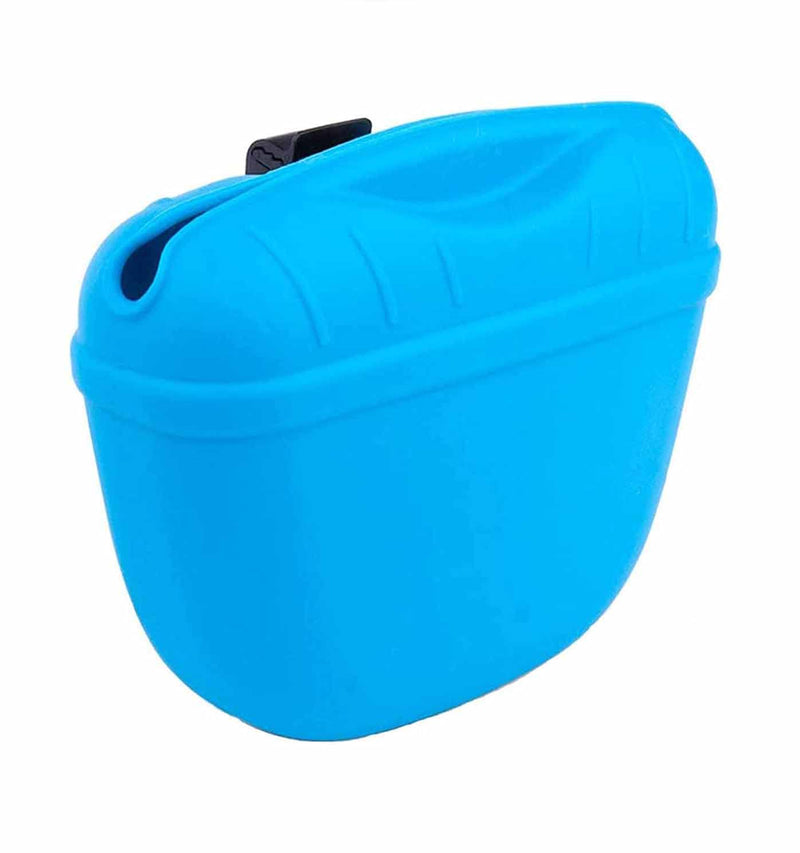 Dog Treat Pouch Silicone Dog Treat Bag Cat Treat Pouch Portable Dog Training Treat Pouch Food Treat Storage Holder for Dog Training Walking Cat Bird Puppy - Blue - PawsPlanet Australia