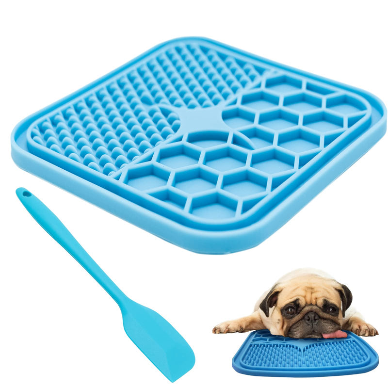 Lick Mat for Dogs 15x15CM : Suction cups on reverse for grooming : Slow Release Dog Feeder : Prevent Boredom 15cm - PawsPlanet Australia