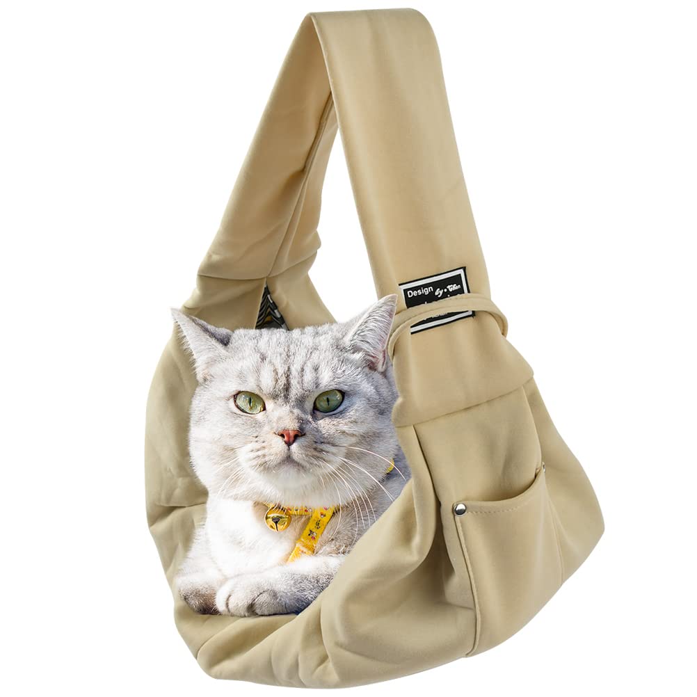 Puppy Sling Carrier Bag for Small Dog,Cat,Reversible Dog Cat Carriers Hands-free Sling Soft and comfortable Fits 6.5KG Puppy kitten Rabbit Pouch Shoulder Carry Tote Handbag - PawsPlanet Australia
