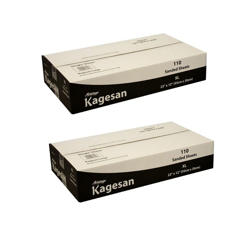 Kagesan Bulk Sanded Sheets White 22 X 12 (55 X 30cm) Pack of 110 x 2 Boxes - PawsPlanet Australia